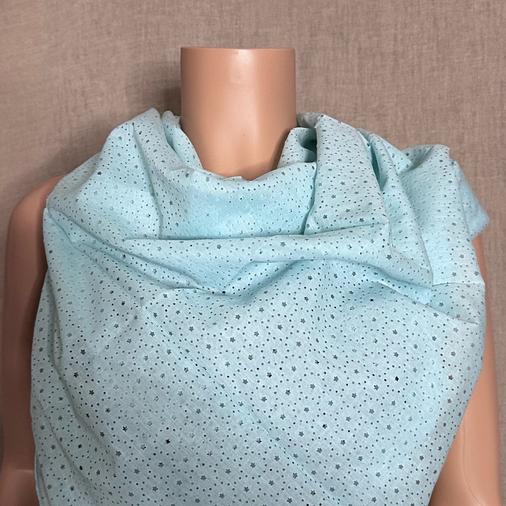 Maison Scotch Summer Scarf Blue Piece Vintage Stars